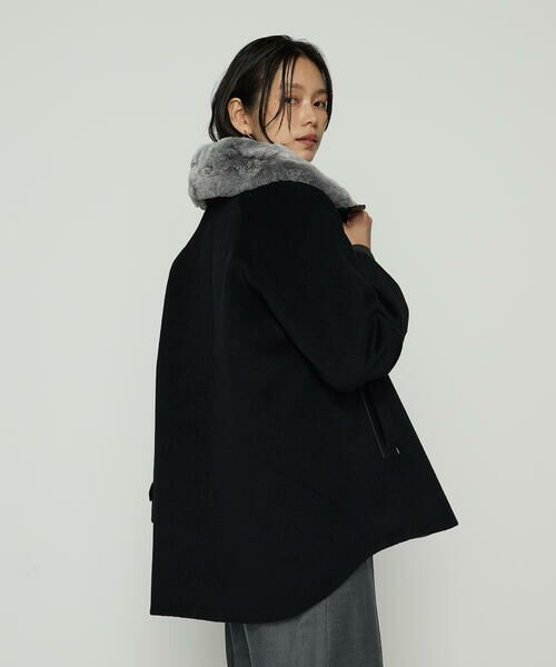 COMME CA PLATINUM / コムサ・プラチナ その他アウター | アンゴラウール ・Aラインショートコート | 詳細11