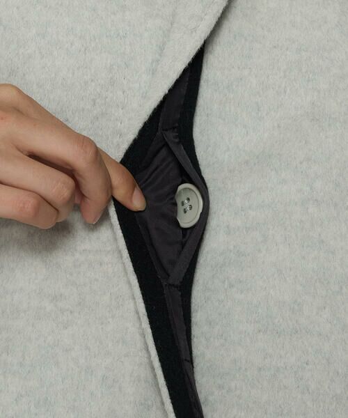 COMME CA PLATINUM / コムサ・プラチナ ダッフルコート | アンゴラウール スタンドフーデットコート | 詳細18