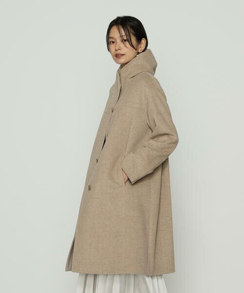 COMME CA PLATINUM / コムサ・プラチナ ダッフルコート | アンゴラウール スタンドフーデットコート | 詳細25