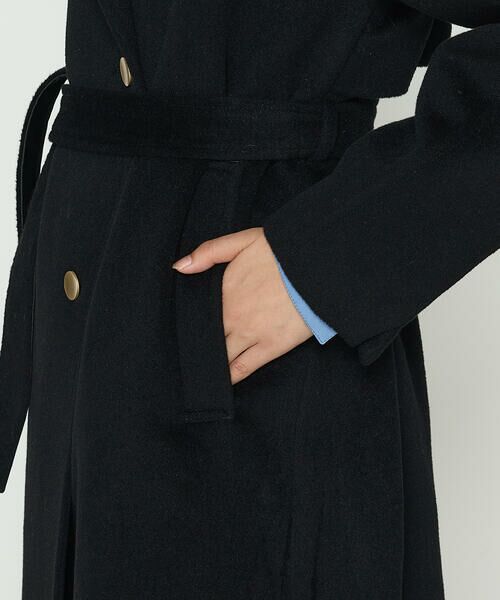 COMME CA PLATINUM / コムサ・プラチナ トレンチコート | アンゴラウール ロングトレンチコート | 詳細16