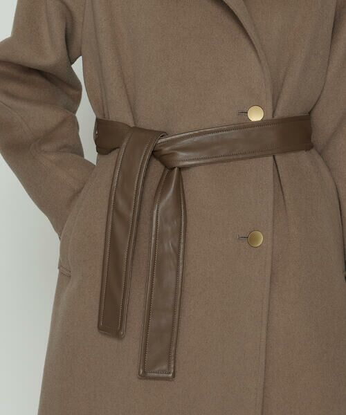 COMME CA PLATINUM / コムサ・プラチナ トレンチコート | アンゴラウール ロングトレンチコート | 詳細24
