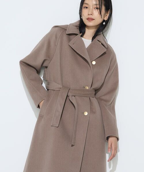 COMME CA PLATINUM / コムサ・プラチナ トレンチコート | アンゴラウール ロングトレンチコート | 詳細26