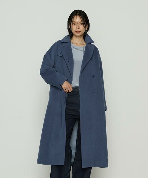 COMME CA PLATINUM / コムサ・プラチナ トレンチコート | アンゴラウール ロングトレンチコート | 詳細29