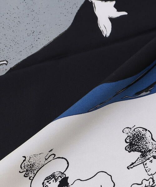 COMME CA PLATINUM / コムサ・プラチナ マフラー・ショール・スヌード・ストール | 絵画調シルクプリント スカーフ | 詳細2