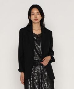 COMME CA PLATINUM / コムサ・プラチナ セットアップ | 【セットアップ対応】高密度リネンストレッチツイル スタンドテーラードジャケット