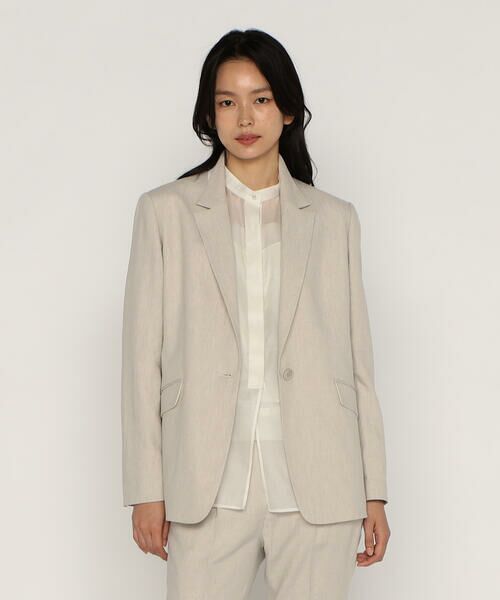 COMME CA PLATINUM / コムサ・プラチナ セットアップ | 【セットアップ対応】高密度リネンストレッチツイル スタンドテーラードジャケット | 詳細18