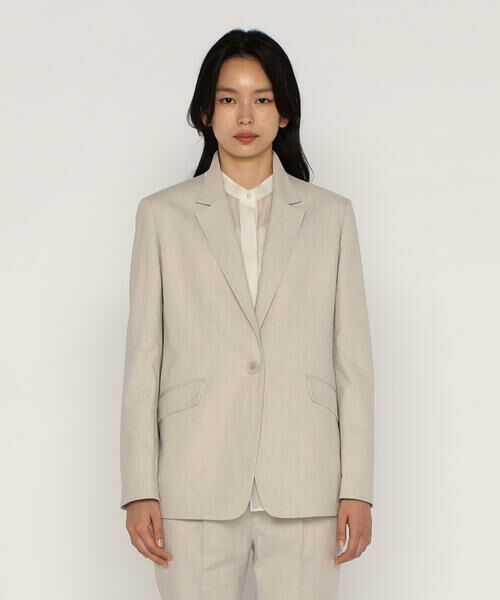 COMME CA PLATINUM / コムサ・プラチナ セットアップ | 【セットアップ対応】高密度リネンストレッチツイル スタンドテーラードジャケット | 詳細19