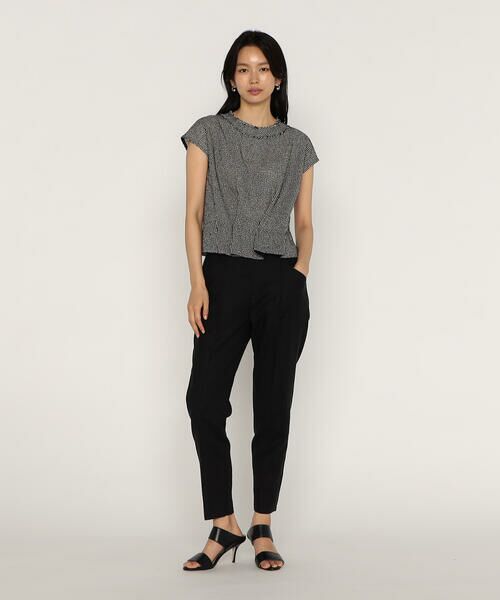 COMME CA PLATINUM / コムサ・プラチナ セットアップ | 【セットアップ対応】高密度リネンストレッチツイル テーパードパンツ | 詳細1