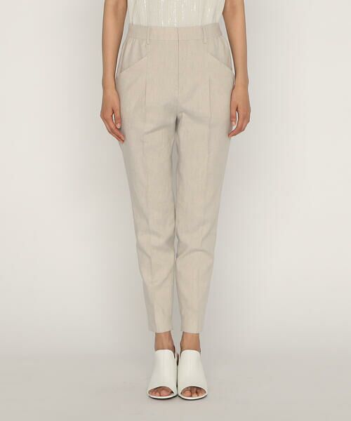 COMME CA PLATINUM / コムサ・プラチナ セットアップ | 【セットアップ対応】高密度リネンストレッチツイル テーパードパンツ | 詳細13