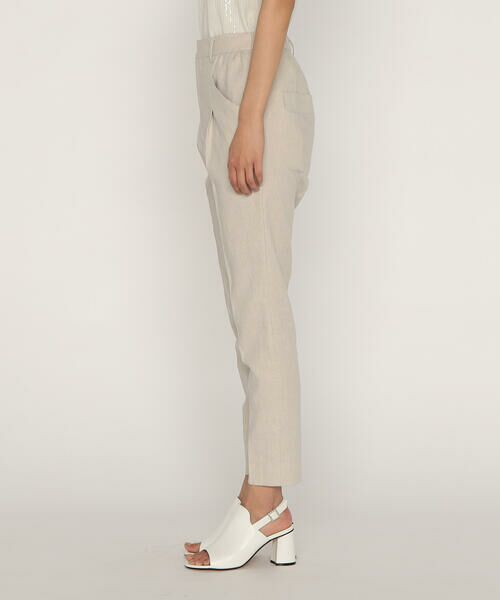 COMME CA PLATINUM / コムサ・プラチナ セットアップ | 【セットアップ対応】高密度リネンストレッチツイル テーパードパンツ | 詳細14