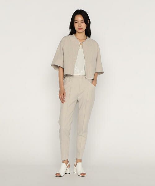 COMME CA PLATINUM / コムサ・プラチナ セットアップ | 【セットアップ対応】高密度リネンストレッチツイル テーパードパンツ | 詳細5