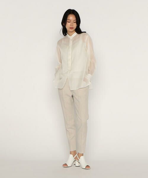 COMME CA PLATINUM / コムサ・プラチナ セットアップ | 【セットアップ対応】高密度リネンストレッチツイル テーパードパンツ | 詳細9