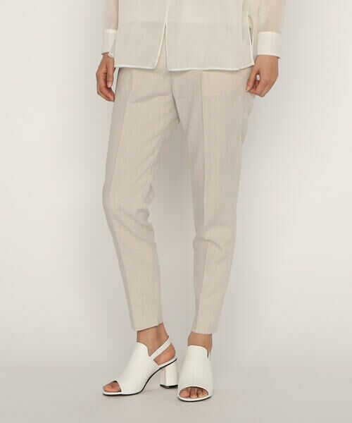 COMME CA PLATINUM / コムサ・プラチナ セットアップ | 【セットアップ対応】高密度リネンストレッチツイル テーパードパンツ | 詳細10