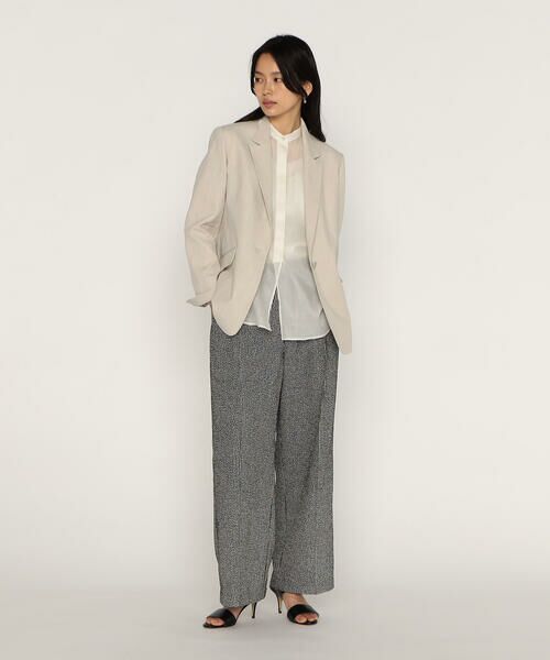 COMME CA PLATINUM / コムサ・プラチナ シャツ・ブラウス | シルクコットンサテンオーガンジー バンドカラーシャツ | 詳細6