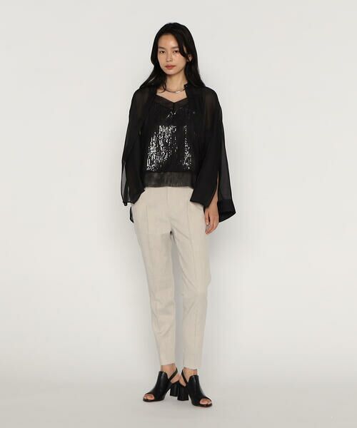 COMME CA PLATINUM / コムサ・プラチナ シャツ・ブラウス | シルクコットンサテンオーガンジー バンドカラーシャツ | 詳細18