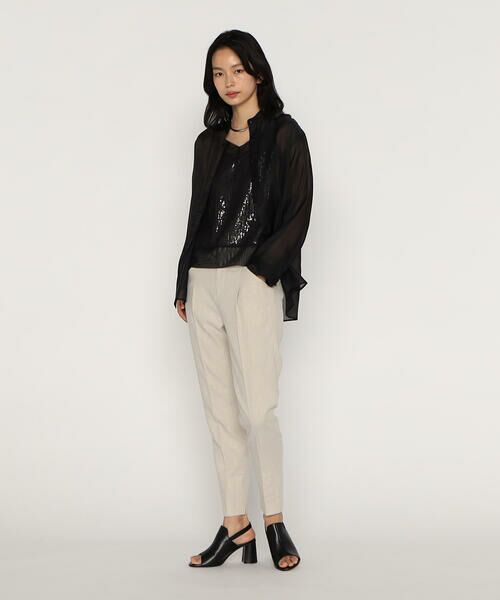 COMME CA PLATINUM / コムサ・プラチナ シャツ・ブラウス | シルクコットンサテンオーガンジー バンドカラーシャツ | 詳細21