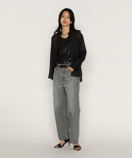 COMME CA PLATINUM / コムサ・プラチナ シャツ・ブラウス | シルクコットンサテンオーガンジー バンドカラーシャツ | 詳細22