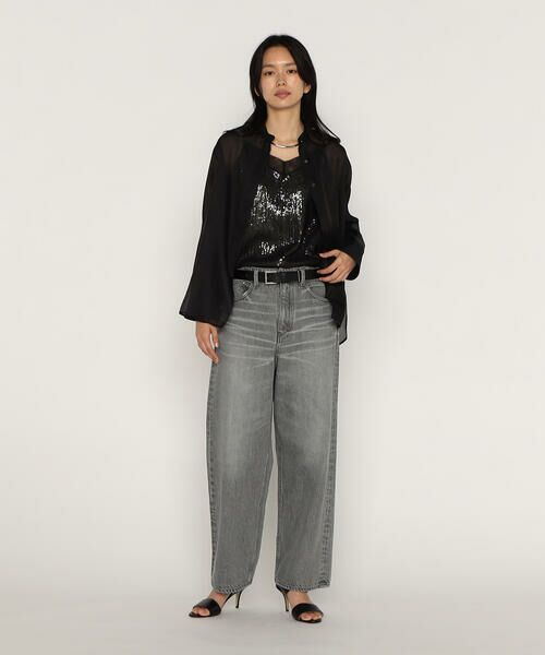 COMME CA PLATINUM / コムサ・プラチナ シャツ・ブラウス | シルクコットンサテンオーガンジー バンドカラーシャツ | 詳細23