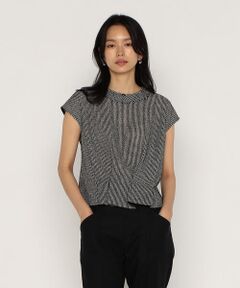 COMME CA PLATINUM / コムサ・プラチナ シャツ・ブラウス | からみツイード タックブラウス