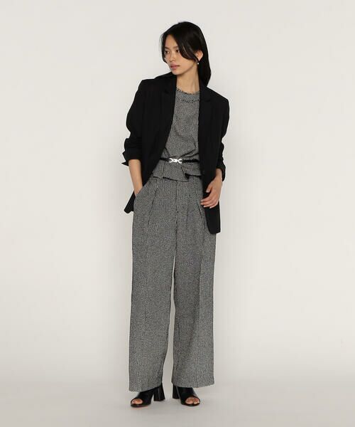 COMME CA PLATINUM / コムサ・プラチナ シャツ・ブラウス | からみツイード タックブラウス | 詳細1