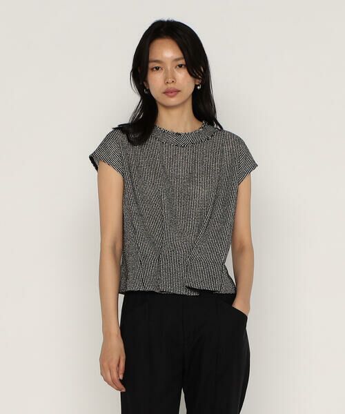 COMME CA PLATINUM / コムサ・プラチナ シャツ・ブラウス | からみツイード タックブラウス | 詳細5