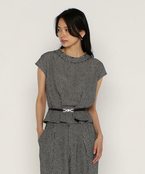 COMME CA PLATINUM / コムサ・プラチナ シャツ・ブラウス | からみツイード タックブラウス | 詳細6