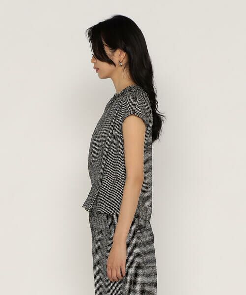 COMME CA PLATINUM / コムサ・プラチナ シャツ・ブラウス | からみツイード タックブラウス | 詳細8