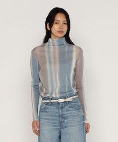 COMME CA PLATINUM / コムサ・プラチナ カットソー | コットンチュールインクジェットプリント スキントップス