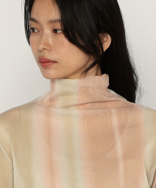 COMME CA PLATINUM / コムサ・プラチナ カットソー | コットンチュールインクジェットプリント スキントップス | 詳細8