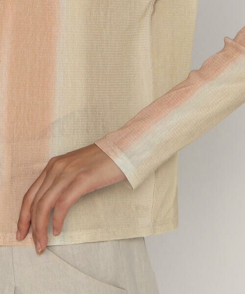 COMME CA PLATINUM / コムサ・プラチナ カットソー | コットンチュールインクジェットプリント スキントップス | 詳細9