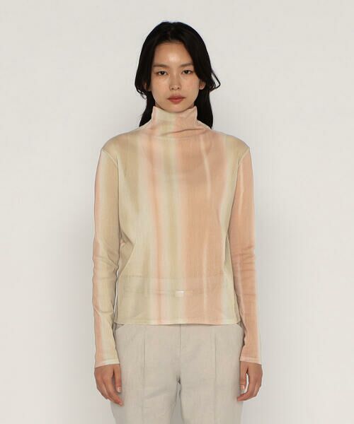 COMME CA PLATINUM / コムサ・プラチナ カットソー | コットンチュールインクジェットプリント スキントップス | 詳細5