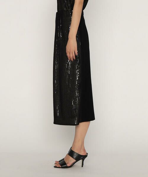 COMME CA PLATINUM / コムサ・プラチナ ロング・マキシ丈スカート | 【セットアップ対応】スパンコール刺繍ボンディング ナロースカート | 詳細11