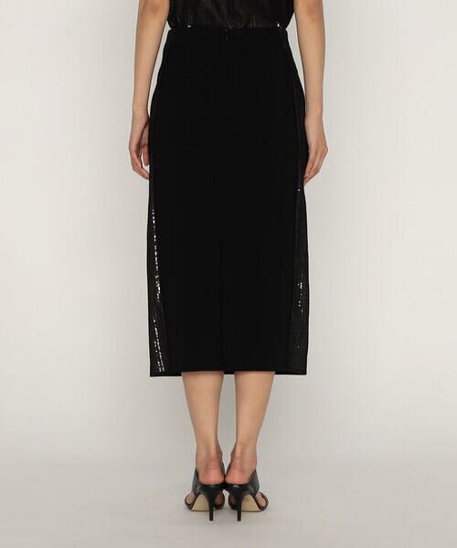 COMME CA PLATINUM / コムサ・プラチナ ロング・マキシ丈スカート | 【セットアップ対応】スパンコール刺繍ボンディング ナロースカート | 詳細12