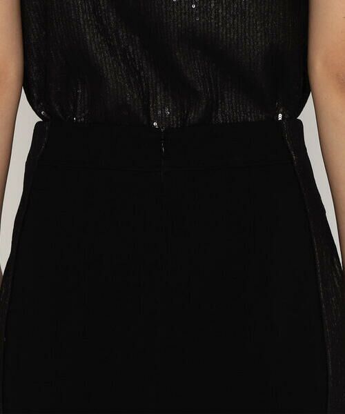 COMME CA PLATINUM / コムサ・プラチナ ロング・マキシ丈スカート | 【セットアップ対応】スパンコール刺繍ボンディング ナロースカート | 詳細14