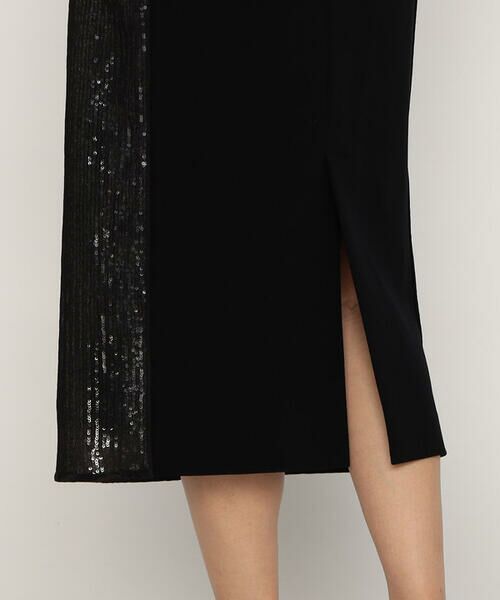 COMME CA PLATINUM / コムサ・プラチナ ロング・マキシ丈スカート | 【セットアップ対応】スパンコール刺繍ボンディング ナロースカート | 詳細16