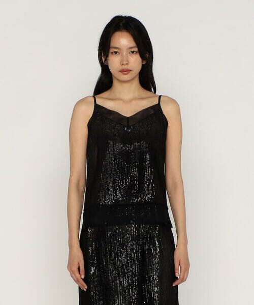 COMME CA PLATINUM / コムサ・プラチナ キャミソール・チューブトップ | 【セットアップ対応】スパンコール刺繍シフォンボンディング キャミソール | 詳細14