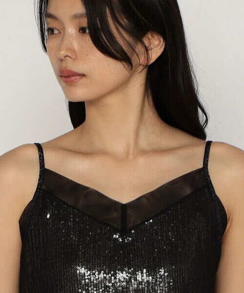 COMME CA PLATINUM / コムサ・プラチナ キャミソール・チューブトップ | 【セットアップ対応】スパンコール刺繍シフォンボンディング キャミソール | 詳細17