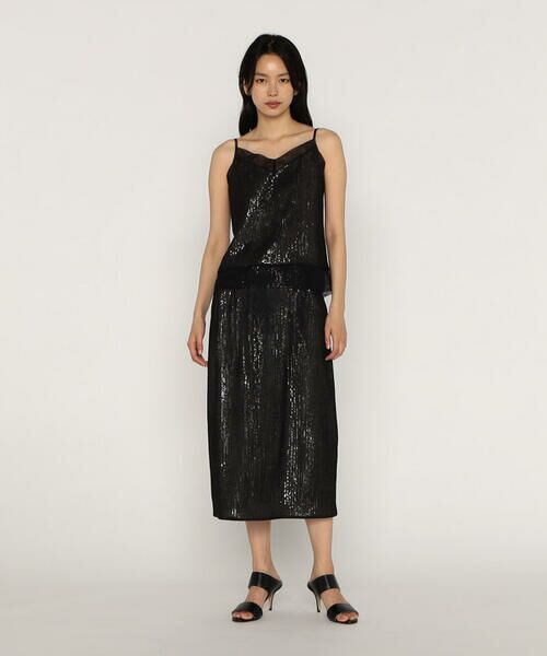 COMME CA PLATINUM / コムサ・プラチナ キャミソール・チューブトップ | 【セットアップ対応】スパンコール刺繍シフォンボンディング キャミソール | 詳細10