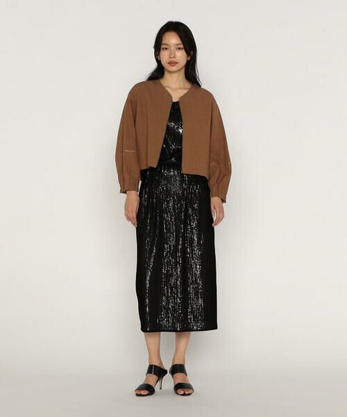 COMME CA PLATINUM / コムサ・プラチナ キャミソール・チューブトップ | 【セットアップ対応】スパンコール刺繍シフォンボンディング キャミソール | 詳細11