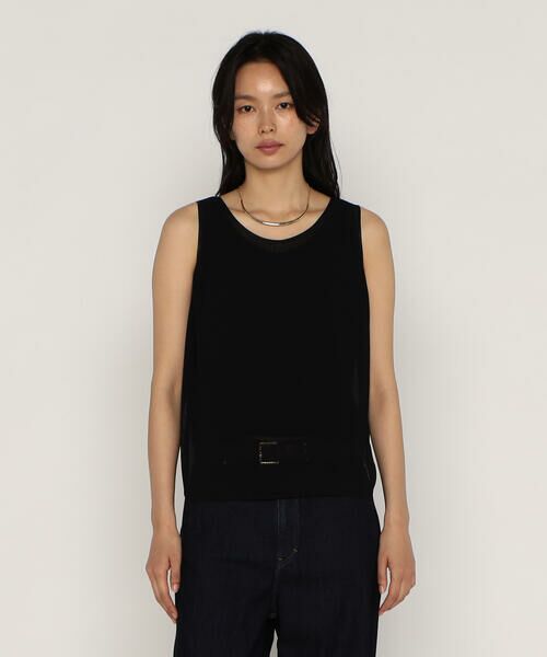 COMME CA PLATINUM / コムサ・プラチナ タンクトップ | シアーシフォン楊柳 タンクトップ | 詳細6