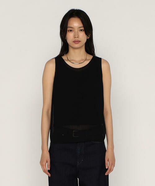 COMME CA PLATINUM / コムサ・プラチナ タンクトップ | シアーシフォン楊柳 タンクトップ | 詳細7