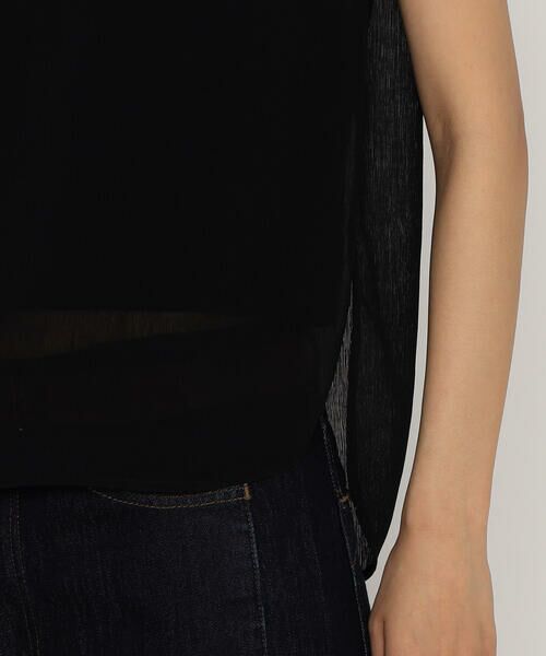 COMME CA PLATINUM / コムサ・プラチナ タンクトップ | シアーシフォン楊柳 タンクトップ | 詳細12
