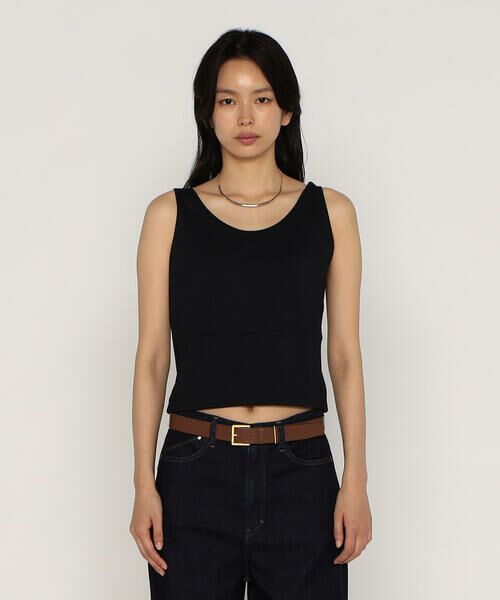 COMME CA PLATINUM / コムサ・プラチナ タンクトップ | シアーシフォン楊柳 タンクトップ | 詳細4