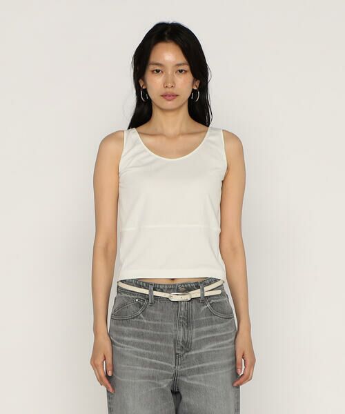 COMME CA PLATINUM / コムサ・プラチナ タンクトップ | シアーシフォン楊柳 タンクトップ | 詳細20