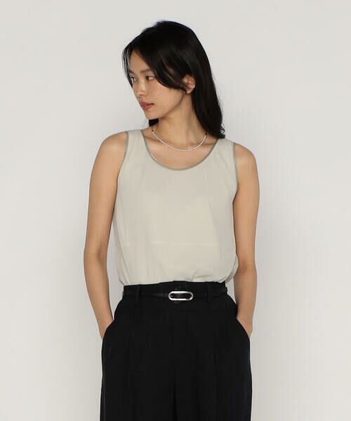 COMME CA PLATINUM / コムサ・プラチナ タンクトップ | シアーシフォン楊柳 タンクトップ | 詳細19
