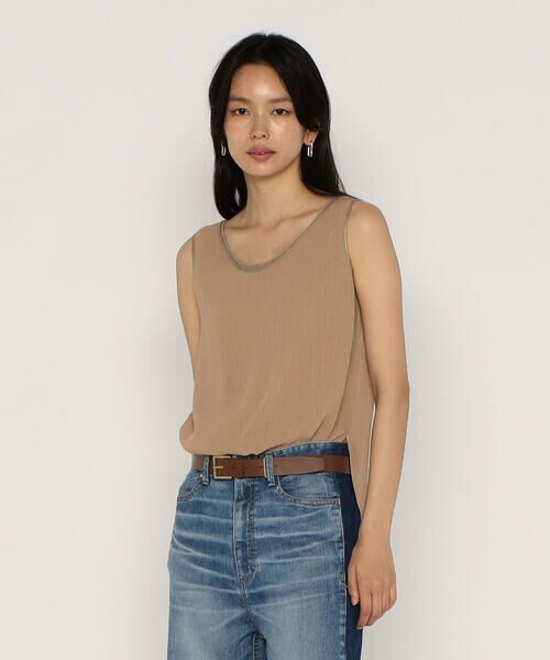 COMME CA PLATINUM / コムサ・プラチナ タンクトップ | シアーシフォン楊柳 タンクトップ | 詳細24
