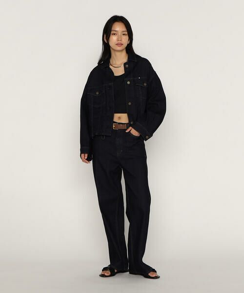 COMME CA PLATINUM / コムサ・プラチナ デニムパンツ | 中空ストレッチデニム ワイドジーンズ | 詳細1