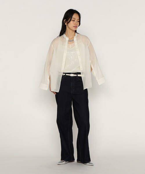 COMME CA PLATINUM / コムサ・プラチナ デニムパンツ | 中空ストレッチデニム ワイドジーンズ | 詳細3