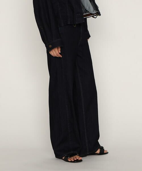 COMME CA PLATINUM / コムサ・プラチナ デニムパンツ | 中空ストレッチデニム ワイドジーンズ | 詳細5