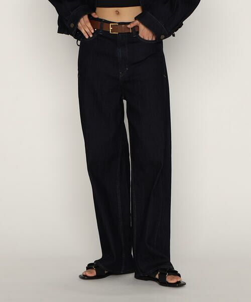 COMME CA PLATINUM/コムサ・プラチナ 中空ストレッチデニム ワイドジーンズ 09:ワンウォッシュ 9号 COMME CA PLATINUM/コムサ・プラチナ 中空ストレッチデニム ワイドジーンズ 09:ワンウォッシュ 9号